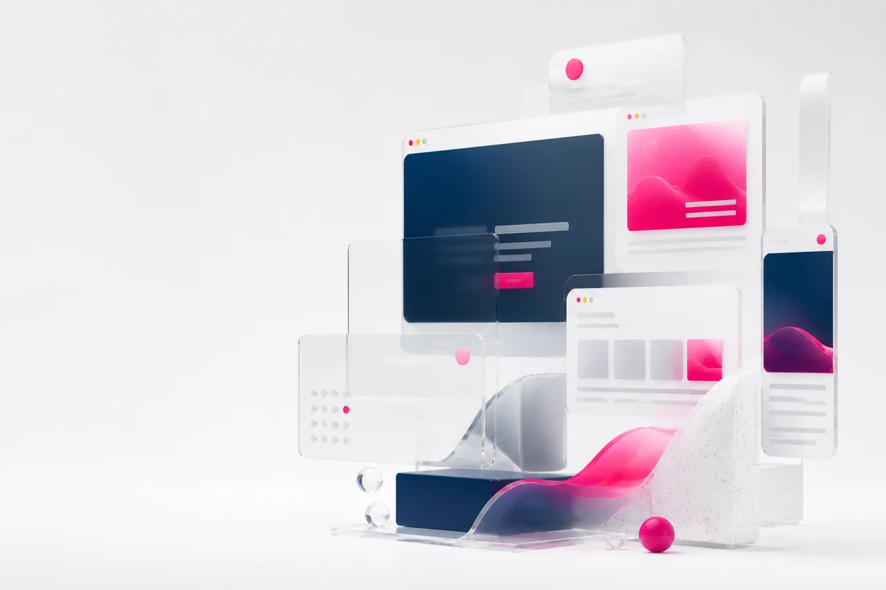 Representación visual moderna del servicio de Diseño Web de CIBERWEB